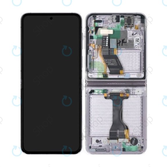 Samsung Galaxy Z Flip 5 F731B - LCD zaslon + zaslon osjetljiv na dodir + okvir (Lavender) GH82-31828C, GH82-31827C Genuine Service Pack