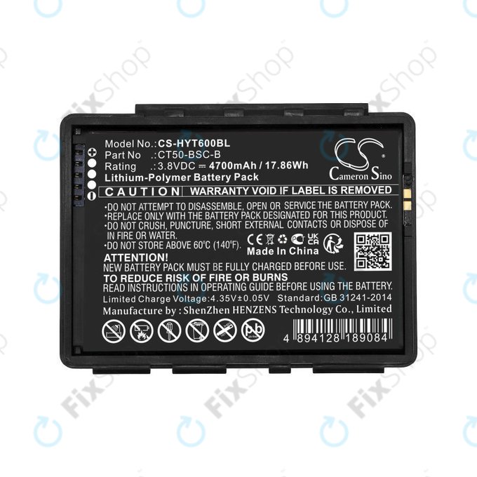 Baterija za Honeywell CT50, Dolphin CT60, 4700mAh, Li-Pol, 3.8V, CT50-BSC-B, HQ