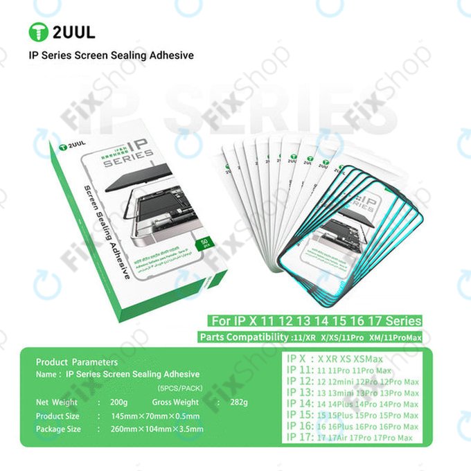 Ljepilo za brtvljenje LCD zaslona za iPhone 12 Pro Max, 2UUL SA12PM, (5 kom)