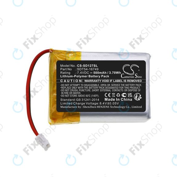 Baterija za Sportdog Sd-1275/875, 500mAh, Li-Pol, 7.4V, SDT54-16749, HQ