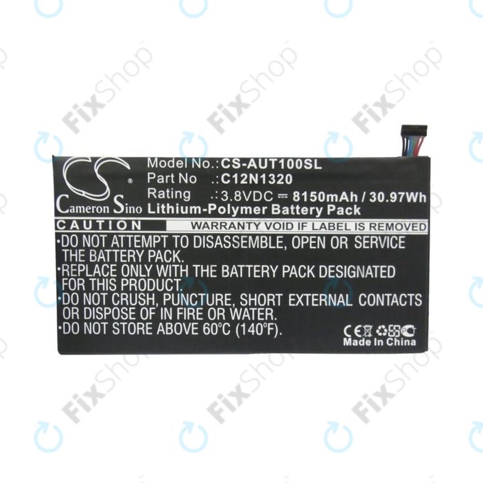 Baterija za Asus Transformer Book T100, 8150mAh, Li-Pol, 3.8V, C12N1320, HQ