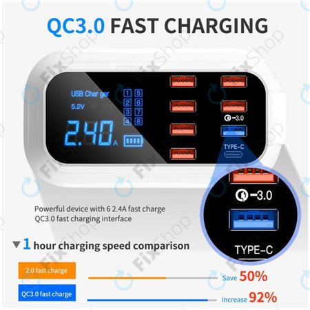 Asometech Model E - USB stanica za punjenje s USB 3.0 & USB-C