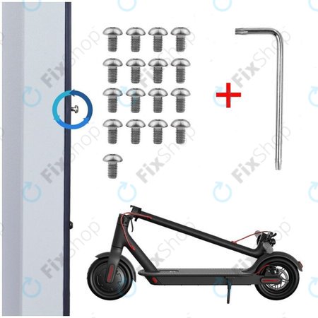 Xiaomi Mi Electric Scooter 1S, 2 M365, Essential, Pro, Pro 2 - Vijci za donji poklopac baterije - M3 navoj (17 kom.)
