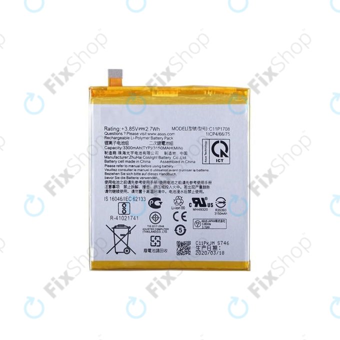 Asus ZenFone 5 ZE620KL, 5z ZS620KL - Baterija C11P1708 3150mAh