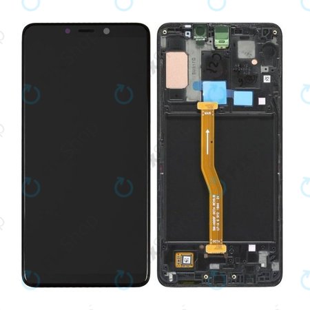 Samsung Galaxy A9 A920F (2018) - LCD zaslon + zaslon osjetljiv na dodir + okvir (Caviar Black) - GH82-18308A, GH82-18322A Originalni servisni paket