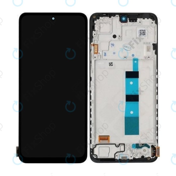 Xiaomi Redmi Note 12 5G - LCD zaslon + zaslon osjetljiv na dodir + okvir (Onyx Gray) - 56000100M700 Originalni servisni paket