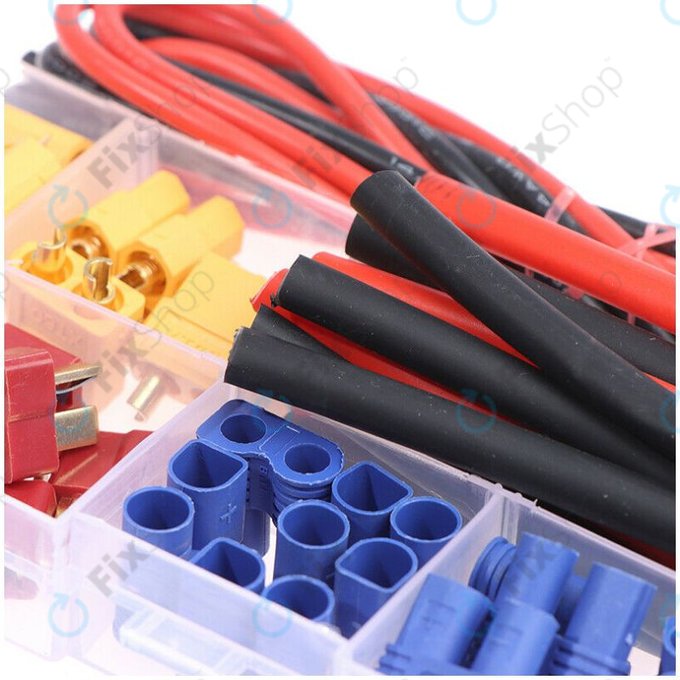 Amass - Set za Popravak Baterija (T-plug, EC3, XT60, Silikonska Žica i Termo Skupljajuće Bužirke)