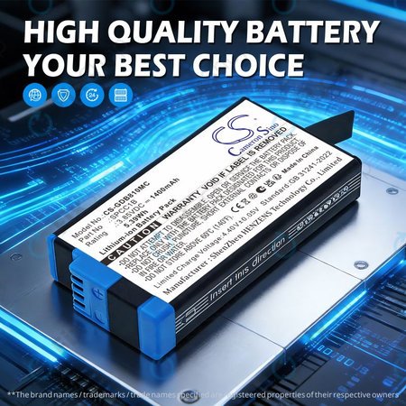 Baterija za GoPro Max, Max 360, Acbat-001, 1400mAh, Li-Ion, 3.85V, SPCC1B, HQ