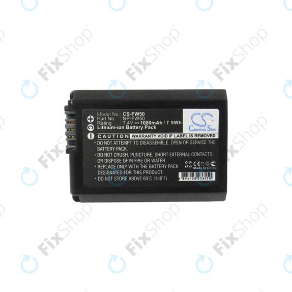 Sony Alpha-serija, DLSR-serija, ILCE-serija, NEX-serija, SLT-serija - Baterija NP-FW50 Li-Ion 1080mAh HQ