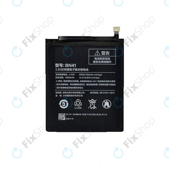 Xiaomi Redmi Note 4 MTK - Baterija BN41 4100mAh