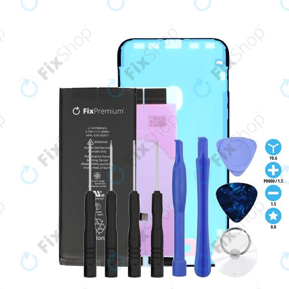 Baterija za iPhone XR, 2942mAh, Ljepilo (Adhesive), Alati, FixPremium