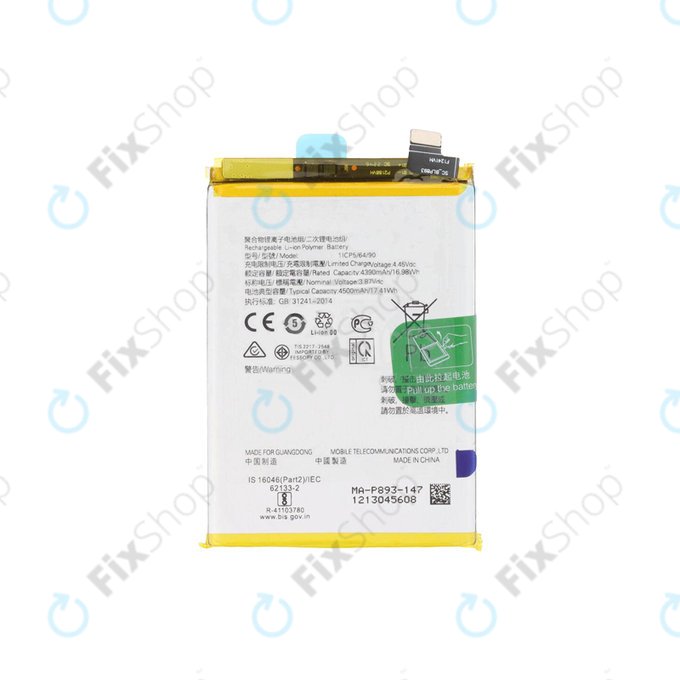 Oppo Reno 7 5G, Find X3 Neo, Find X5 Lite - Baterija BLP855 4500mAh