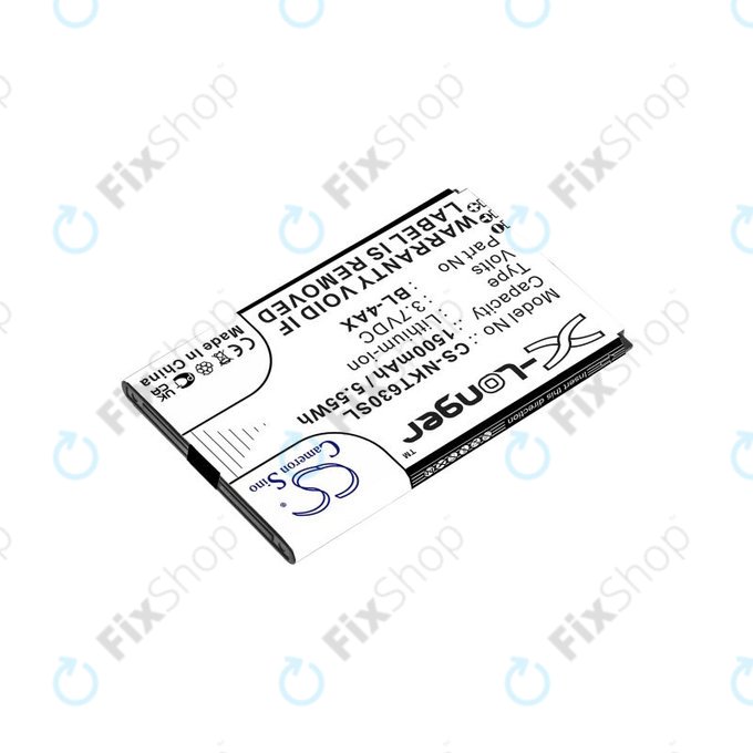 Baterija za Nokia 6300 4G, Nokia 8000 4G, 1500mAh, Li-Ion, 3.7V, BL-4AX, HQ