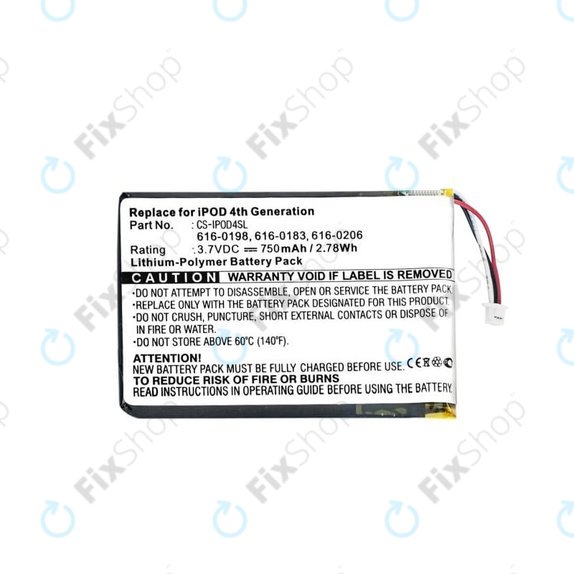 Apple iPod (4. generacija) - Baterija 616-0183 750mAh HQ