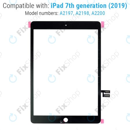 Apple iPad (7. generacija 2019., 8. generacija 2020.) - Zaslon osjetljiv na dodir (crni)