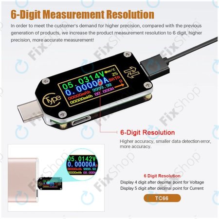 Joy-it JT-TC66C - USB multimetar (USB-C)