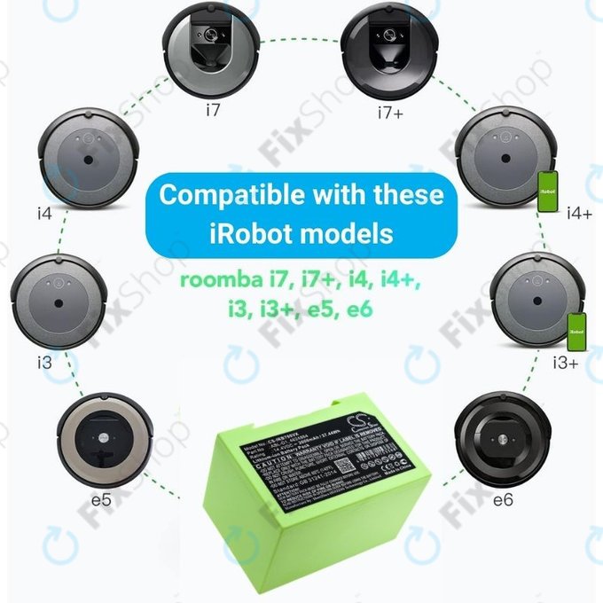 iRobot Roomba e-series, i-series - Baterija ABL-D1, 4624864, ABL-D2 2600mAh HQ
