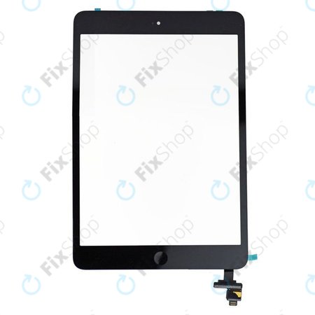 Apple iPad Mini, Mini 2 - Zaslon osjetljiv na dodir + IC konektor (crni)
