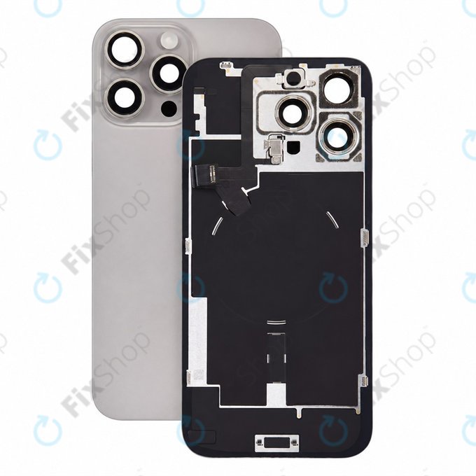 Staklo stražnjeg kućišta za iPhone 16 Pro Max, Natural Titanium, Pulled A