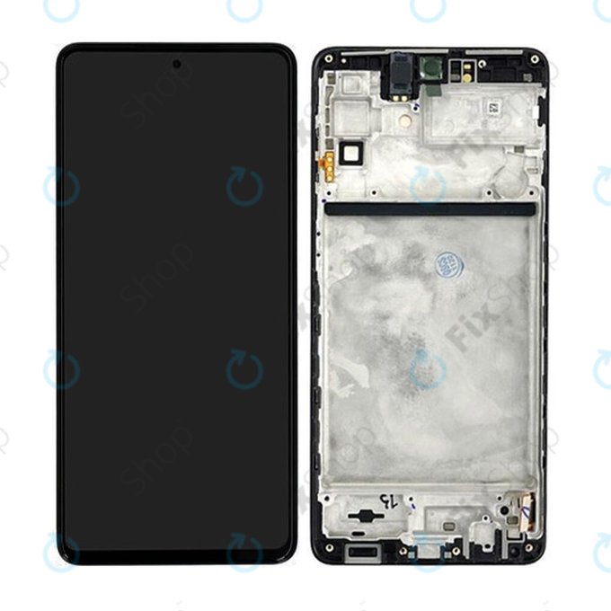 Samsung Galaxy M53 5G M536B - LCD zaslon + zaslon osjetljiv na dodir + okvir (crni) - GH82-28812A, GH82-28895A Originalni servisni paket