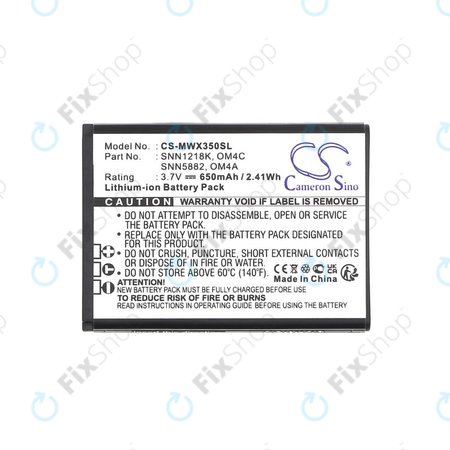 Baterija za Motorola Gleam +, 650mAh, Li-Ion, 3.7V, OM4A, OM4C, HQ