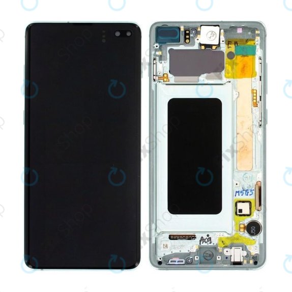 Samsung Galaxy S10 Plus G975F - LCD zaslon + zaslon osjetljiv na dodir + okvir (Prism Green) - GH82-18849E, GH82-18834E, GH82-18857E Originalni servisni paket
