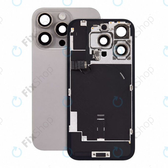 Staklo stražnjeg kućišta za iPhone 16 Pro, Natural Titanium, Pulled A