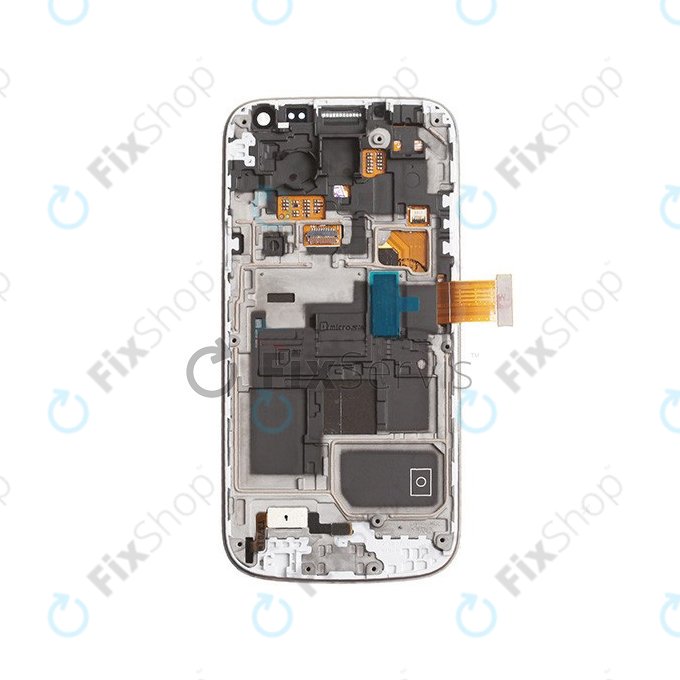 Samsung Galaxy S4 Mini i9195 - LCD zaslon + zaslon osjetljiv na dodir + okvir (White Frost) - GH97-14766B Genuine Service Pack