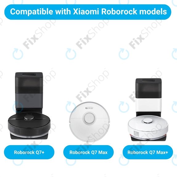 Set rezervnih dijelova za Xiaomi Roborock Q7+, Q7 Max, Q7 Max+ (1x Glavna četka, 2x Filter, 2x Bočna četka – bijela)