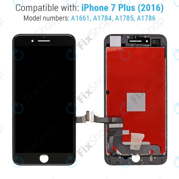 Apple iPhone 7 Plus - LCD zaslon + zaslon osjetljiv na dodir + okvir (crni) Refurbished