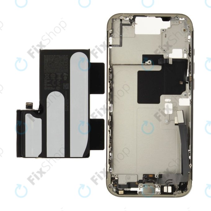 Srednji okvir s baterijom za iPhone 16 Pro Max | White Titanium | ZD076-00694 | Genuine Apple