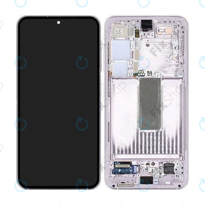Samsung Galaxy S23 S911B - LCD zaslon + zaslon osjetljiv na dodir + okvir (lavanda) - GH82-30481D, GH82-30480D Originalni servisni paket