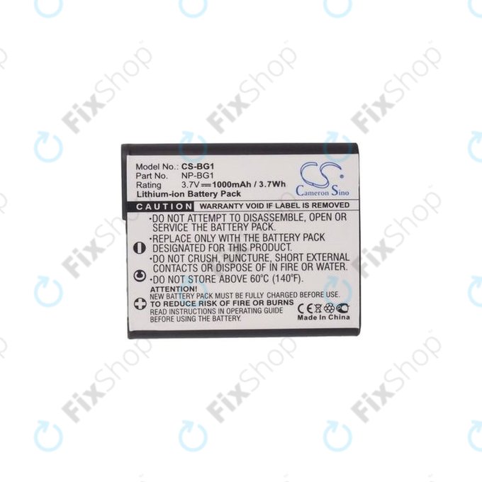 Sony Cyber-shot DSC-N1, N2, WT300, WX1, WX10, H-serija, HX-serija, T-serija, W-serija - Baterija NP-BG1 / NP-FG1 Li-Ion 1000mAh HQ