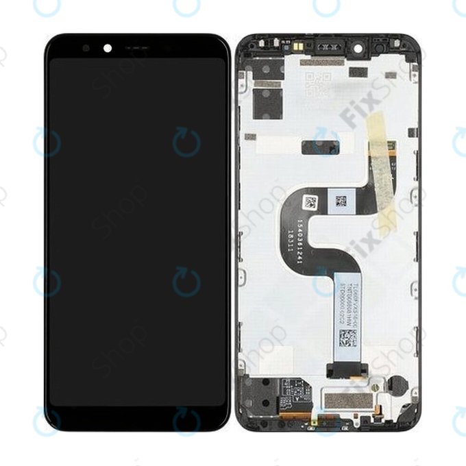 Xiaomi Mi A2 - LCD zaslon + zaslon osjetljiv na dodir + okvir (crni) - 5606100530B6 Originalni servisni paket