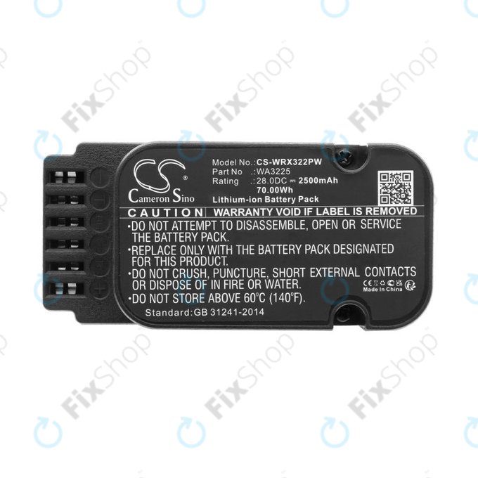Baterija za Worx Landroid WG790, WG796, L1500, L2000, 2500mAh, Li-Ion, 28V, WA3225, HQ