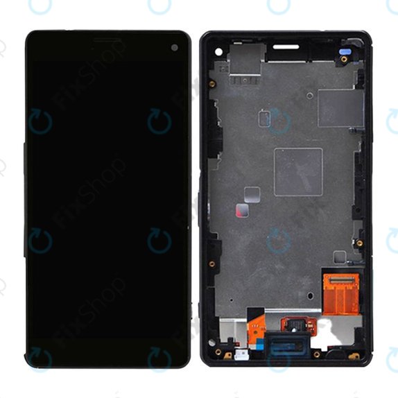 Sony Xperia Z3 Compact D5803 - LCD zaslon + zaslon osjetljiv na dodir + okvir (Black) TFT