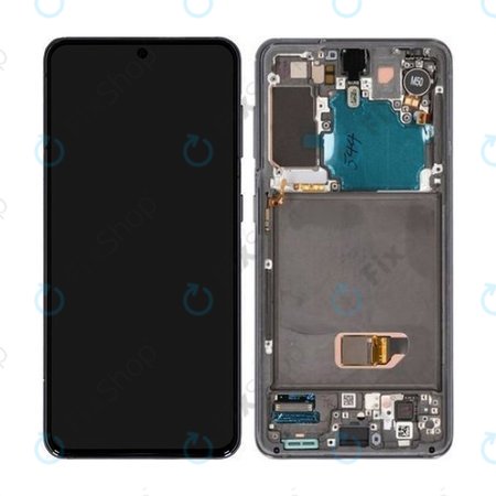 Samsung Galaxy S21 G991B - LCD zaslon + zaslon osjetljiv na dodir + okvir (Phantom Gray) - GH82-24544A, GH82-24545A Originalni servisni paket