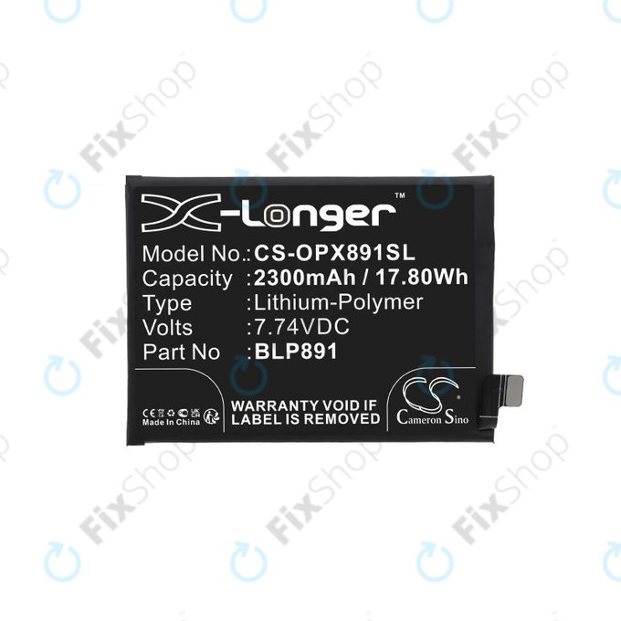 Oppo A52, A72, A92, Find X5 - Baterija BLP891 2300mAh HQ