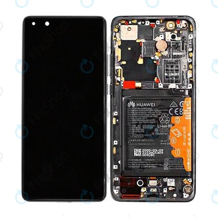 Huawei P40 Pro Plus - LCD zaslon + zaslon osjetljiv na dodir + okvir + baterija + senzor otiska prsta (Ceramic Black) - 02353RVJ