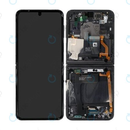 Samsung Galaxy Z Flip 4 F721B - LCD zaslon + zaslon osjetljiv na dodir + okvir (grafit) - GH82-29440A, GH82-30238A, GH82-30239A, GH82-29441A Originalni servisni paket