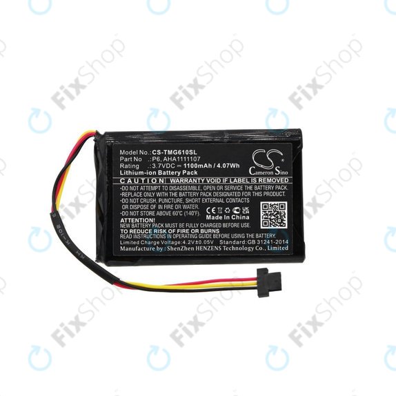 Baterija za TomTom Go 610, 1100mAh, Li-Ion, 3.7V, LAHA1111107, HQ