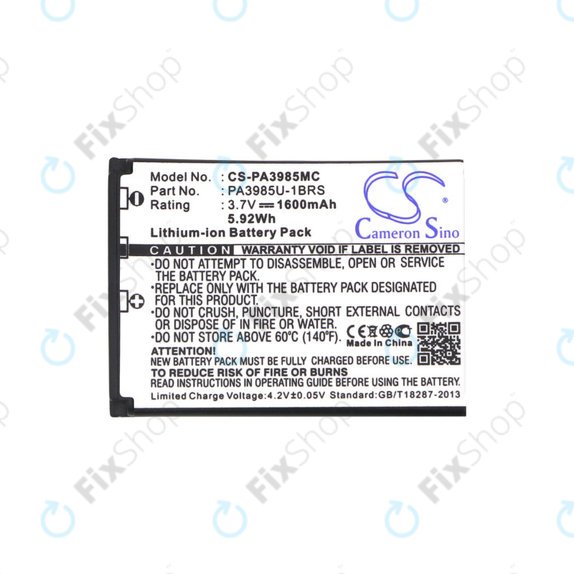 Baterija za Toshiba Camileo X200, X400, 1600mAh, Li-Ion, 3.7V, PA3985, HQ