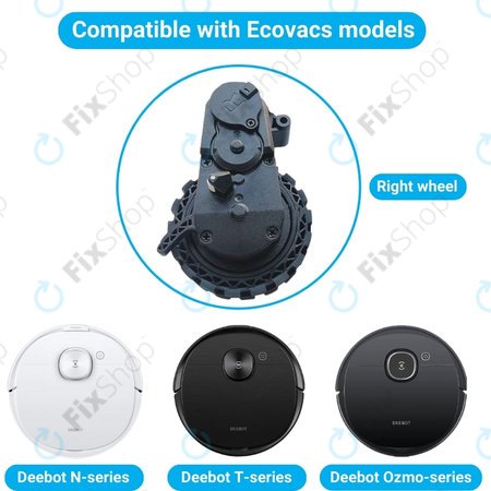 Ecovacs Deebot N-series, T-series, Ozmo-series - Kotač s motorom (desno)