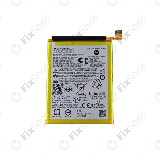 Motorola Moto E22i - Baterija NH40 4020mAh - SB18D48255 Genuine Service Pack