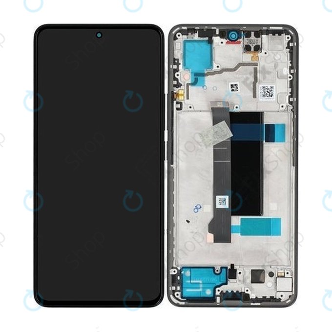 Xiaomi Redmi Note 13 Pro 5G - LCD zaslon + zaslon osjetljiv na dodir + okvir (Midnight Black) - 5600020N1600 Genuine Service Pack