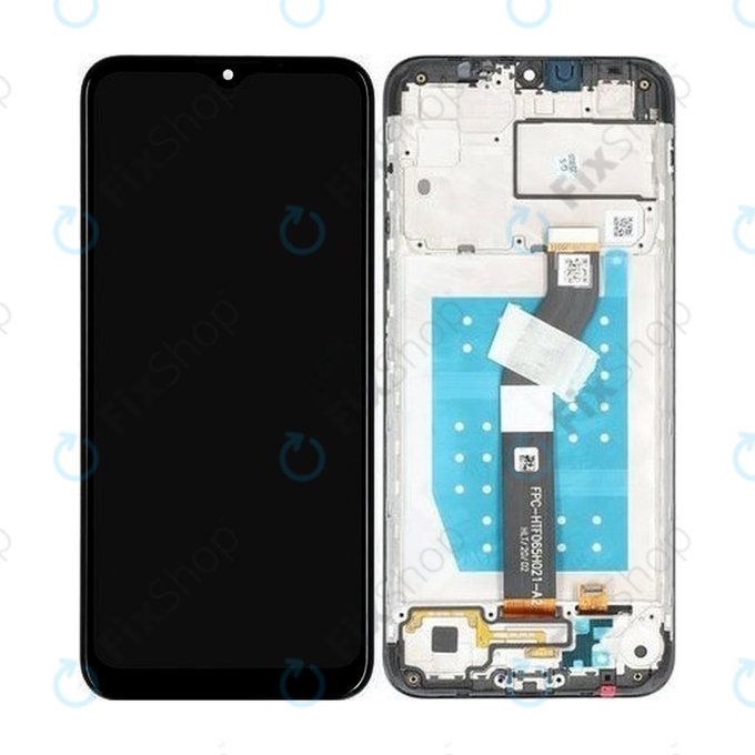 Motorola Moto G8 Power Lite - LCD zaslon + zaslon osjetljiv na dodir + okvir (crni) - 5D68C16532, 55D68C18031 Originalni servisni paket