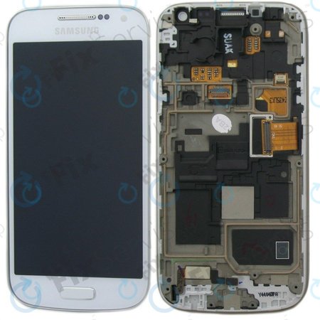 Samsung Galaxy S4 Mini i9195 - LCD zaslon + zaslon osjetljiv na dodir + okvir (White Frost) - GH97-14766B Genuine Service Pack