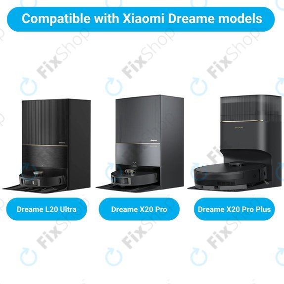 Set rezervnih dijelova za Xiaomi Dreame L20 Ultra, X20 Pro, X20 Pro Plus (2x Glavna četka, 4x Filter, 4x Bočna četka – crna)