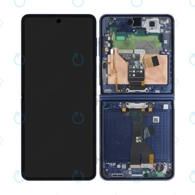 Samsung Galaxy Z Flip 7 F766B - LCD zaslon + zaslon osjetljiv na dodir + okvir (Blue Shadow) - GH82-37581A Genuine Service Pack