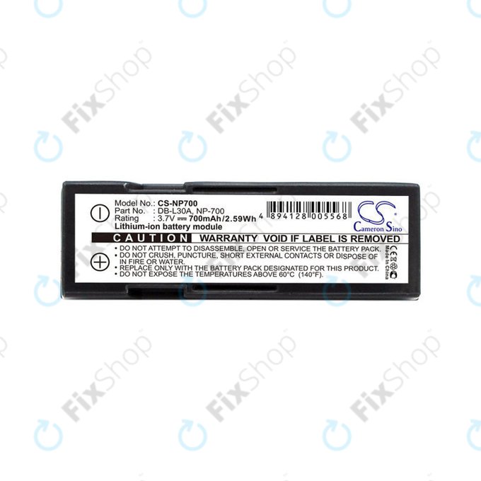 Baterija za Minolta Dg-X50-K, Pentax Optio Z10, Samsung L77, Sanyo, 700mAh, Li-Ion, 3.7V, NP-700, HQ